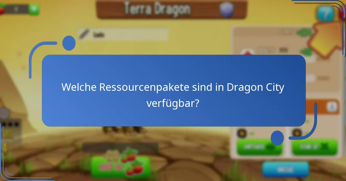 Welche Ressourcenpakete sind in Dragon City verfügbar?