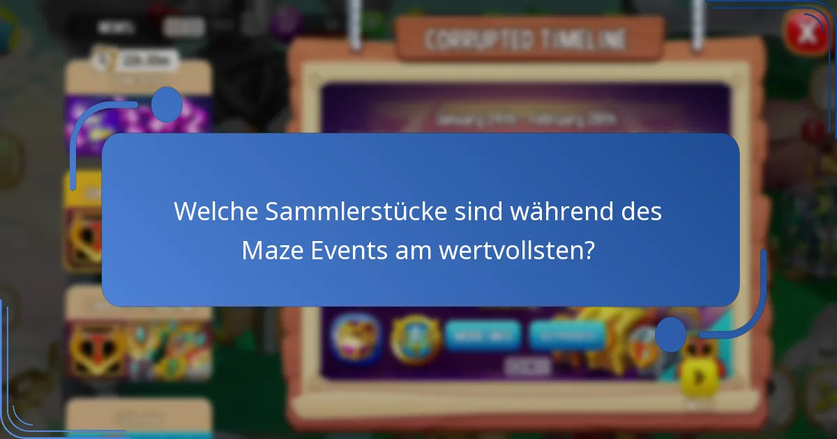 Welche einzigartigen Ressourcen kann ich aus dem Maze Event erhalten?