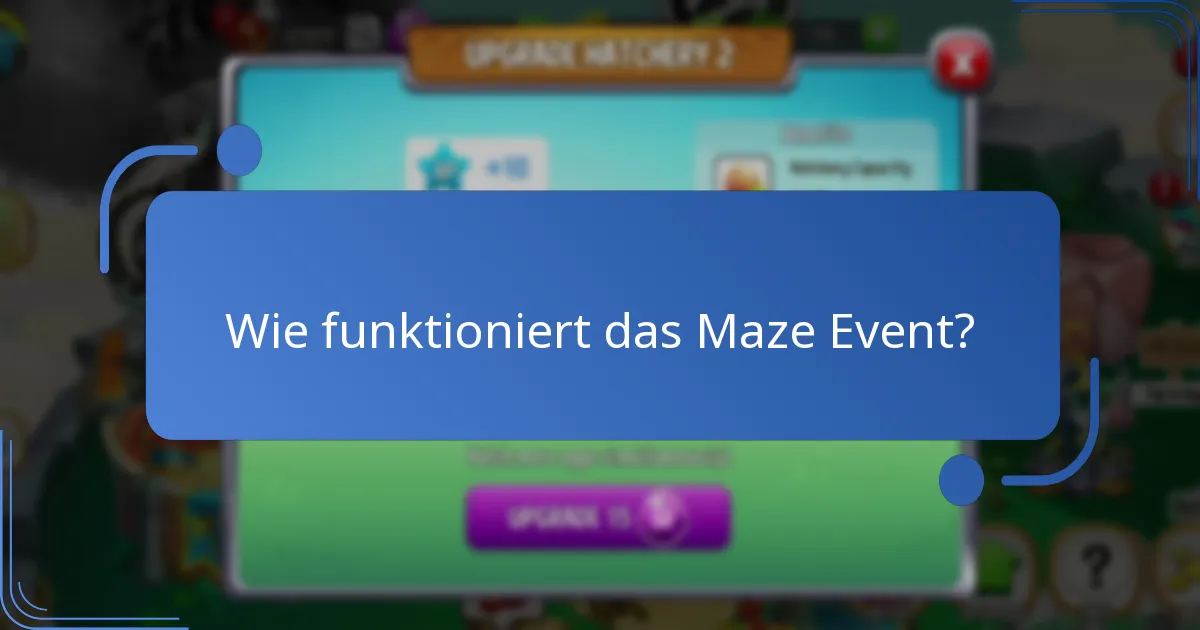 Wie funktioniert das Maze Event?